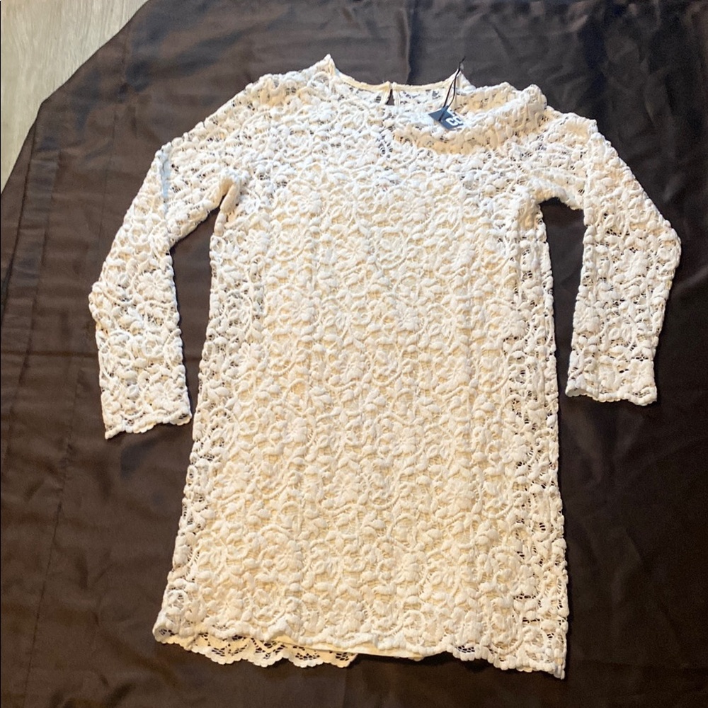 Elegant Cream Lace Dress